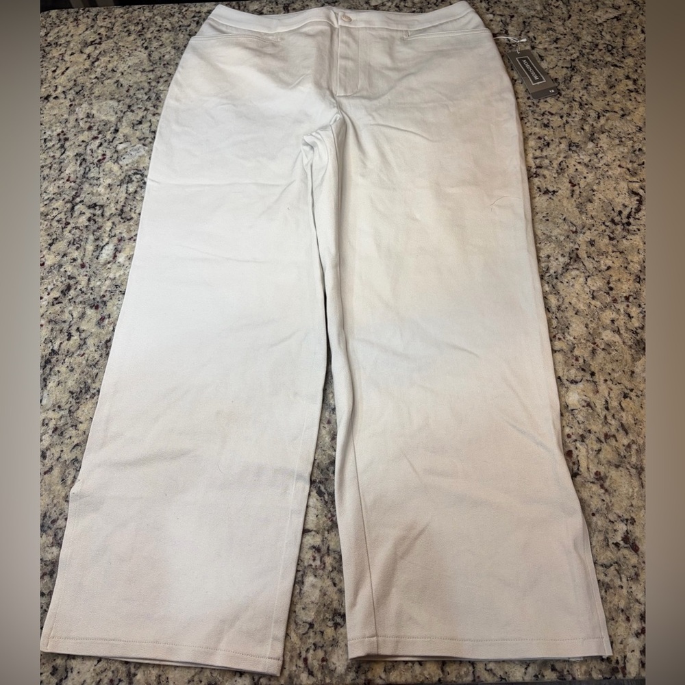 Nordstrom St. Twill L. Pkt Capri pants in the color Casual Stone